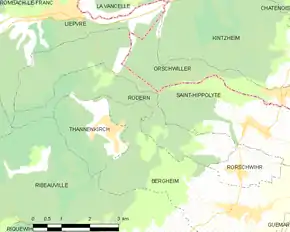 Poziția localității Rodern