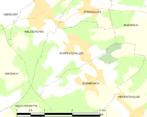 Poziția localității Roppentzwiller