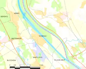 Poziția localității Rosenau