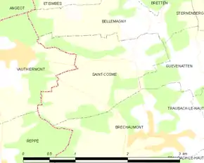 Poziția localității Saint-Cosme