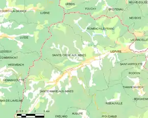 Poziția localității Sainte-Croix-aux-Mines