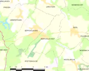 Poziția localității Seppois-le-Haut