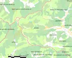 Poziția localității Sewen