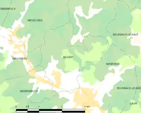 Poziția localității Sickert
