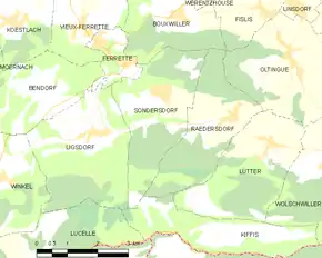 Poziția localității Sondersdorf