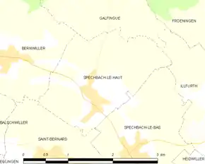 Poziția localității Spechbach-le-Haut