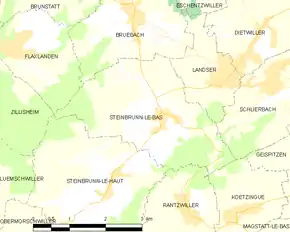 Poziția localității Steinbrunn-le-Bas