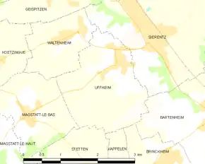 Poziția localității Uffheim