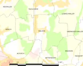 Poziția localității Walheim
