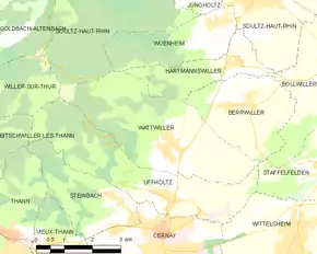 Poziția localității Wattwiller