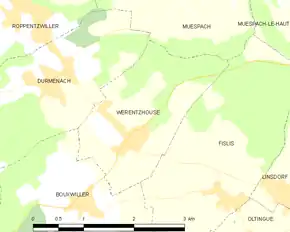 Poziția localității Werentzhouse