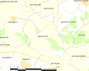 Poziția localității Zaessingue