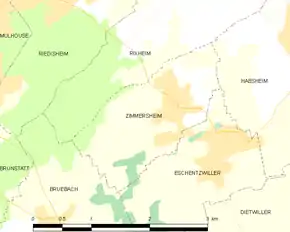 Poziția localității Zimmersheim