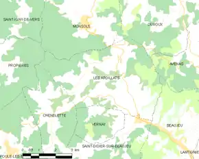 Poziția localității Les Ardillats