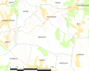 Poziția localității Bagnols