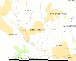 Poziția localității Belmont-d'Azergues