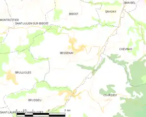 Poziția localității Bessenay