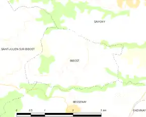 Poziția localității Bibost