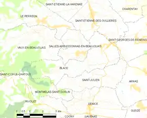 Poziția localității Blacé