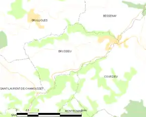 Poziția localității Brussieu