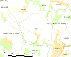 Poziția localității Bully