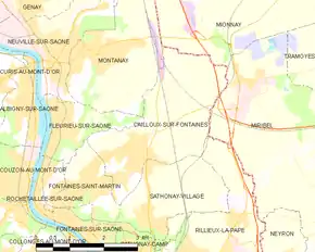 Poziția localității Cailloux-sur-Fontaines