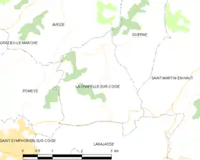 Poziția localității La Chapelle-sur-Coise