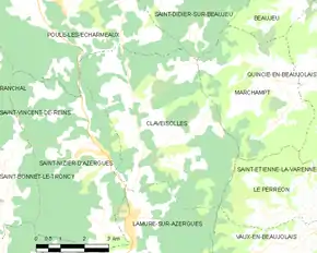 Poziția localității Claveisolles