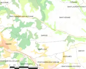 Poziția localității Dareizé