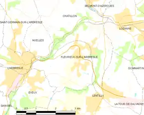 Poziția localității Fleurieux-sur-l'Arbresle