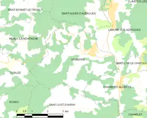 Poziția localității Grandris