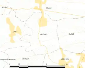 Poziția localității Lacenas