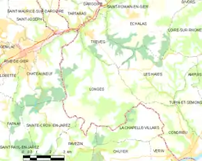 Poziția localității Longes
