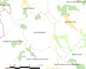 Poziția localității Longessaigne
