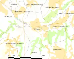 Poziția localității Lozanne