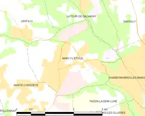 Poziția localității Marcy-l'Étoile
