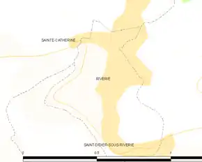 Poziția localității Riverie