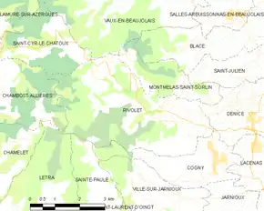 Poziția localității Rivolet