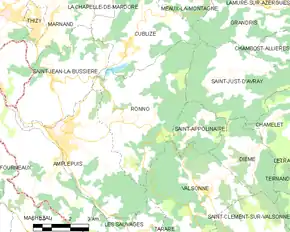 Poziția localității Ronno