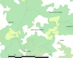 Poziția localității Saint-Appolinaire