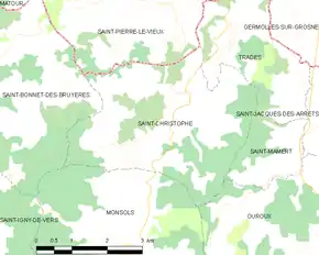 Poziția localității Saint-Christophe