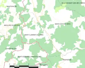 Poziția localității Saint-Clément-de-Vers