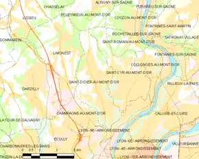 Poziția localității Saint-Didier-au-Mont-d'Or