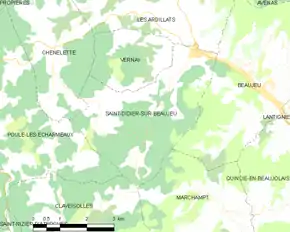 Poziția localității Saint-Didier-sur-Beaujeu