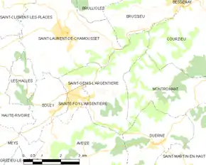 Poziția localității Saint-Genis-l'Argentière