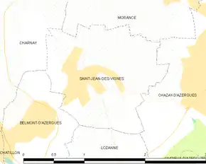 Poziția localității Saint-Jean-des-Vignes