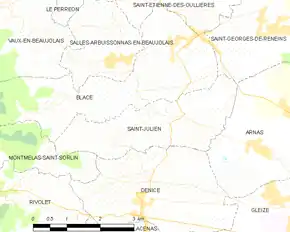 Poziția localității Saint-Julien