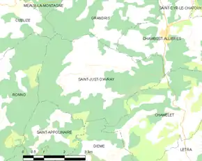 Poziția localității Saint-Just-d'Avray