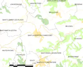 Poziția localității Saint-Laurent-de-Chamousset