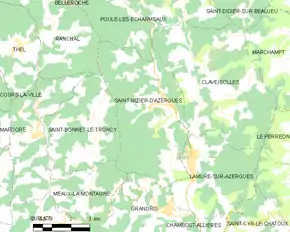 Poziția localității Saint-Nizier-d'Azergues